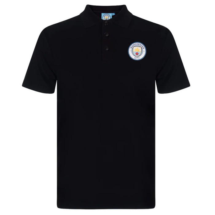 Manchester City tricou polo Crest black - S