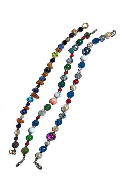 B357. Set din 3 bratari pietre semipretioase, Multicolor, 20 cm