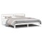 Gossi cadru de pat cu tablie, alb, 180x200 cm, lemn masiv de pin