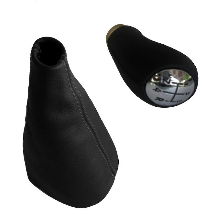 Set nuca cu manson schimbator viteze MARTI-NIK 15 compatibil cu RENAULT Clio 3 2005-2012, 5 viteze, piele