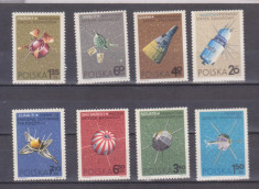 POLONIA 1966, COSMOS,NAVE SPATIALE, SERIE 8v. MNH, NESTAMPILATA foto