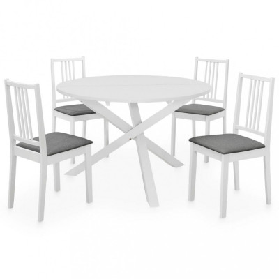 vidaXL Set mobilier de bucătărie, 5 piese, alb, MDF foto