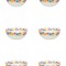 Set boluri, 6 piese, 400 ml, Plastic, Alb