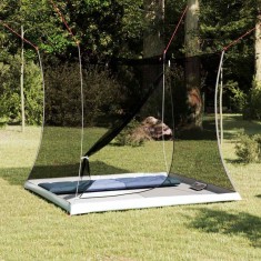 vidaXL Cort interior Negru 206 x 188 x 175 cm Plasă