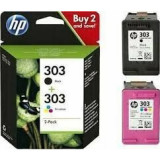 HP 303 2 pack Black Tri-color Original Ink Cartridge
