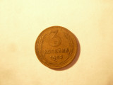 Moneda 3 kopeici 1953 URSS , bronz , cal. F.Buna, Europa