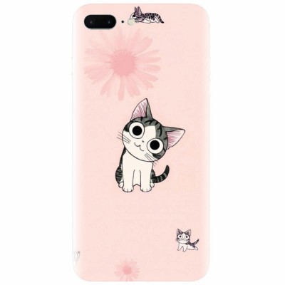 Husa silicon pentru Apple Iphone 8 Plus, Cute Cat 101 foto