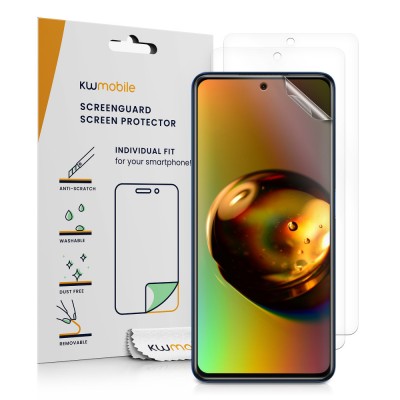 Set 3 Folii de protectie pentru Xiaomi Poco X3 NFC / Poco X3 Pro, kwmobile, Fata, Transparenta, 57236.1 foto