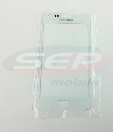 Geam Samsung Galaxy S II I9100 WHITE + adeziv special