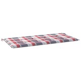 Cumpara ieftin Perna banca de gradina, rosu carouri, 100x50x3cm, textil Oxford