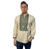 Bluza barbati RB187, bej/verde, marime 2XL