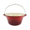 Ceaun Fonta Emailata 10.8 L Perfect Home Rosu Diametru 36 cm Inaltime 16 cm Pentru Foc Deschis