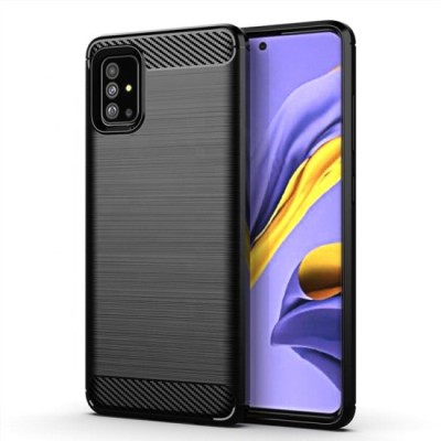Husa pentru Samsung Galaxy A71 4G - Techsuit Carbon Silicone - Black foto