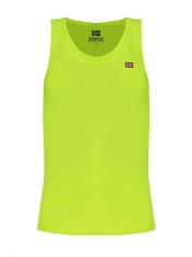 Maiou barbati, cu mini logo broat, Regular fit, Verde neon (Marime: M) foto