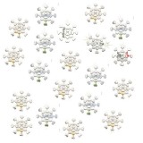 Set 100 Oglinzi Acrilice in Forma de Inimioara, Decorative, pentru Decorarea Peretilor, 2 x 2.5cm, CBD CORAL BEST DEALS Argintiu 2.5 cm 2 cm 2.5 cm Ar