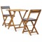 vidaXL Set de bistro pliabil, 3 piese, cu perne, lemn masiv de acacia