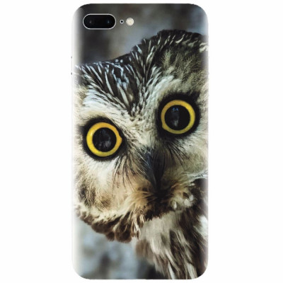Husa silicon pentru Apple Iphone 7 Plus, Owl foto