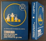 DISTILAREA ALCOOLULUI din FRUCTE si VIN 425pag ilustratii, tabele Tehnologie Tuica Rachiu Alcool Tehnologia 1975 CERES Dedicatie Autograf Stanciulescu