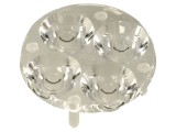 Lentilă LED rotundă din plexiglass PMMA, fixare adezivă, H: 10,7mm
