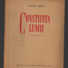 C9872 - CONSTIINTA LUMII - GAVRIL MIHAI. POEZII