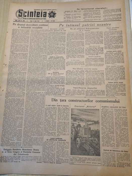 scanteia 11 iunie 1954-art. intovarasirea agricola