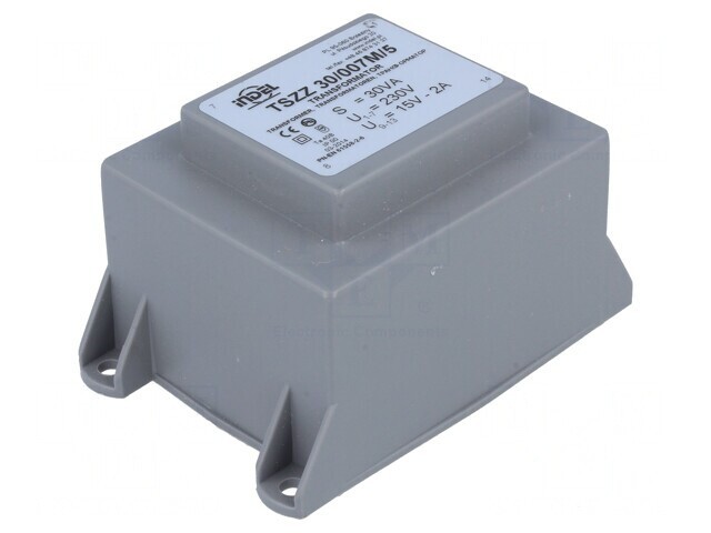 Transformator &icirc;ncapsulat 30VA 15V 2A PCB