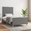 VidaXL Cadru de pat fără saltea, gri &icirc;nchis, 80x200 cm, textil