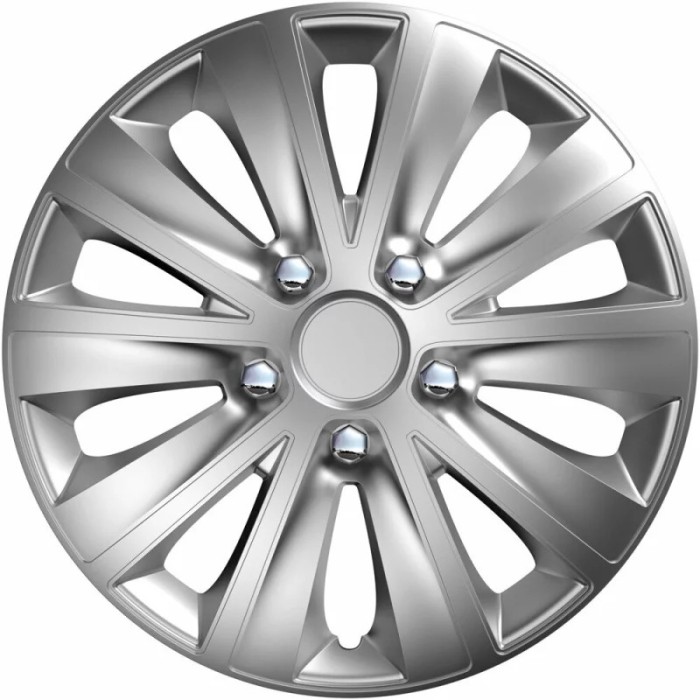 Set capace roti auto Cridem Rapide NC 4buc - Argintiu/Crom - 14&#039;&#039; Garage AutoRide