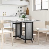 vidaXL Masă de dining pliabilă cu rotițe 130 x 80 x 76,5 cm otel PB 8006046