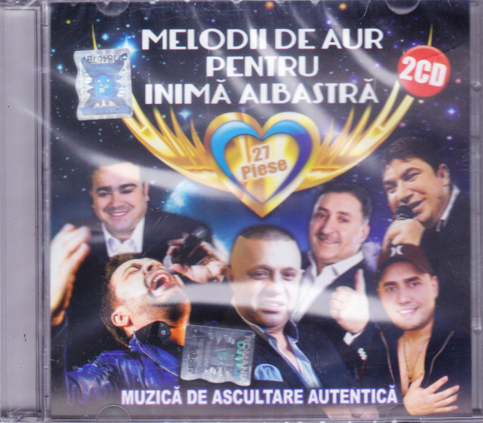 CD Manele: Melodii de aur pentru inima albastra ( 2 CD-uri noi, SIGILATE )