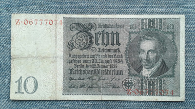 10 ReichsMark 1929 Germania / mark marci seria 06777074 foto