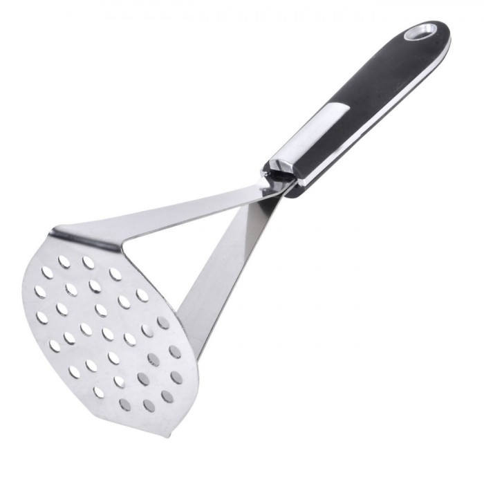 Presă Cartofi Inox, 26cm, M&acirc;ner Cauciuc Negru