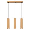 Lampă Suspendată Karbon Din Aluminiu Aurit Cu 3 Becuri Tub Minimalistă De Interior.