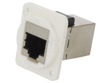 Adaptor FT Cat 5e Ecranat 8P8C Plastic 19x24mm