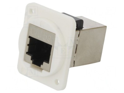Adaptor FT Cat 5e Ecranat 8P8C Plastic 19x24mm foto