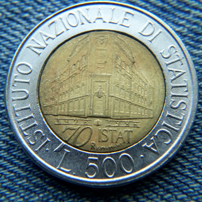 2m - 500 Lire 1996 Italia / INSTITUTUL NATIONAL DE STATISTICA