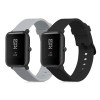 Set 2 curele pentru Huami Amazfit Bip S/Amazfit Bip S Lite, Kwmobile, Negru/Gri, Silicon, 53859.08