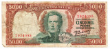 Uruguay 5 000 5000 Pesos 1967 P-50b Seria 2924095