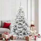 VidaXL Brad de Crăciun artificial cu 300 LED Verde 180 cm PE și PVC 3397616