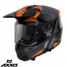 Casca adventure/touring/off road pentru scuter - motocicleta Axxis model Wolf DS Hydra B4 portocaliu mat – tip viziera: MT-V-20 Portocaliu fluor mat X