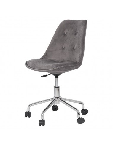 Scaun birou copii OFF 333, ergonomic, catifea, inaltime reglabila, baza cromata, pivotant, 80 kg