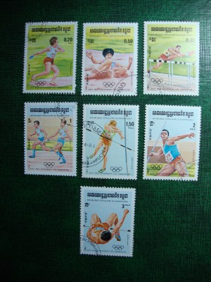 CAMBODGIA 1984 SERIE OLIMPIADA foto