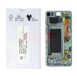 LCD+Touchscreen cu Rama Samsung Galaxy S10 / G973 PRISM GREEN original