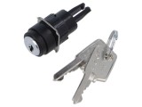 Comutator rotativ cu cheie EAO 16mm, 2 poziții stabile, 2 NC și 2 NO