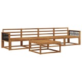 vidaXL Set de canapele de exterior 5 pcs natural Lemn Solid de Acacia 3382322