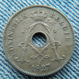 2m - 10 Centimes 1927 Belgia / varianta olandeza / moneda cu gaura, Europa