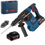 Bosch GBH 18V-26 F Ciocan rotopercutor cu acumulator cu SDS Plus, 18V, 2.6J + 2 x Acumulatori GBA 18V 6.0Ah + Incarcator rapid GAL 1880 CV + Valiza pr