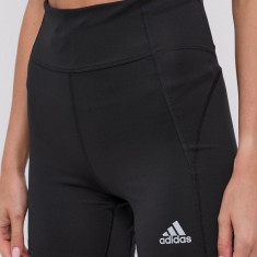 Adidas Performance Pantaloni scurți GU3835 femei, culoarea negru, material neted, medium waist