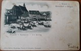 Carte postala, Brasov, loc de targ, inceput de secol XX
