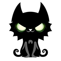 Sticker decorativ, Pisica, Negru, 77 cm, 10951ST foto